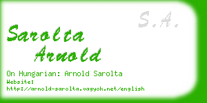 sarolta arnold business card